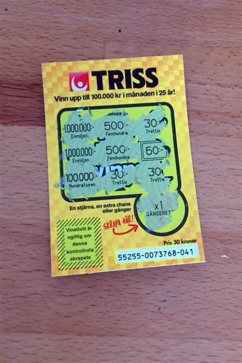 lösa in trisslott|Trissvinst.